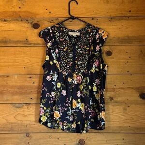 LOFT Ruffled Sleeve Top